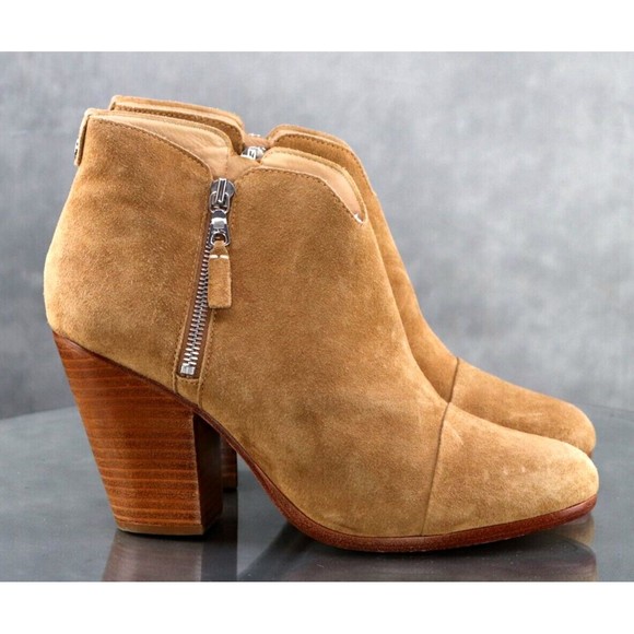 Rag & Bone Margot $325 Women's Ankle Booties Boots Size EU 41 US 11 Suede Tan - Picture 4 of 13